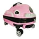 thumbnail image 3 of Maleta de viaje de 20 ",Equipaje rígido,Carrito portátil resistente con diseño de automóvil con ruedas para niños, niñas y niños Rosa, 3 of 9