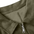 thumbnail image 4 of ZACPNCV Mens Solid Coat Faux Suede Casual Long Sleeve Zipper Front Spread Collar Lightweight Outerwear with Pockets for Fall Spring, 4 of 6