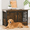 Brown, variant on 52 Inch Dog Crate Furniture, XL Indoor Dog Kennel for Extra Large Breeds, Heavy Duty Wooden Dog Cage with Double Arched Doors, TV Stand & End Table, White