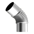 thumbnail image 1 of Naiovety Tubo de escape de chimenea confiable y a prueba de fugas de acero inoxidable para tubo de conducto de control de flujo de aire flexible Kits de desorden para acampar Curva de 60 mm 45 grados, 1 of 6