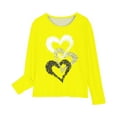thumbnail image 4 of MeetoTime Girls Long Sleeve Tops Crewneck Valentine's Day Printed Dressy Tunic Tops Children's Pullover Undershirt, 4 of 5