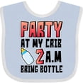 thumbnail image 3 of Inktastic Party at My Crib 2 A.m. Bring Bottle Baby Humor Boys or Girls Baby Bib, 3 of 4