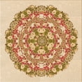 thumbnail image 1 of Ahgly Company Machine Washable Indoor Square Transitional Khaki Gold Area Rugs, 4' Square, 1 of 7