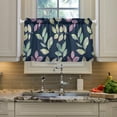 thumbnail image 5 of Coolnut Leaves Pattern Kitchen Curtains 2 Panels, UV Protected Tier Curtains Half Window Curtains for Guest Room Bathroom Sink Laundry Room Basement,24"x 27", 5 of 6