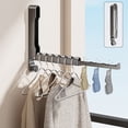 thumbnail image 1 of EGNMCR Storage Bins, Storage Containers Door-mounted Hook Clothes Rack And Multi-functional Clothes Hanger With Hooks Sock Clips Drying Rod And Retractable And Foldable Storage Rack Iron storage rack, 1 of 6
