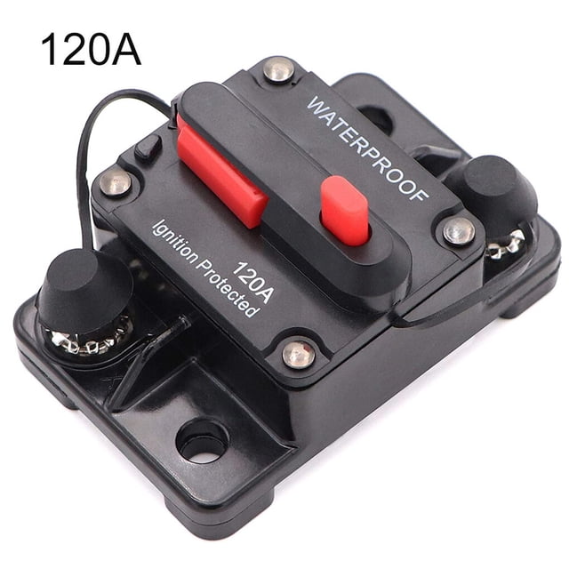 kurtrusly Disjoncteur Pièces de Rechange Yacht Accessoire Imperméable Bateau Voiture Fusible Réinitialiser Circuits Dispositif de Réinitialisation Manuelle Équipement 120A