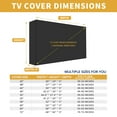 thumbnail image 7 of Easy-Going Outdoor TV Cover Weatherproof Screen Protectors, 52 inch, Gray, 7 of 7