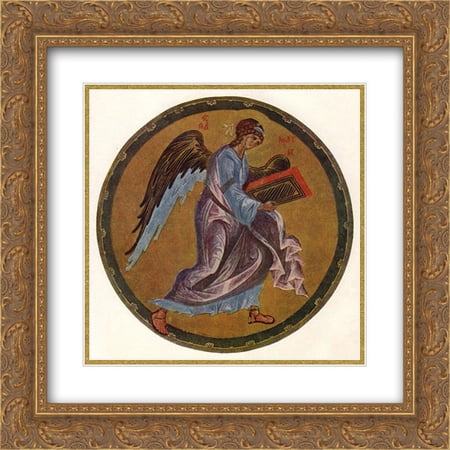 Andrei Rublev 2x Matted 20x20 Gold Ornate Framed Art Print 'The Angel of Matthew'