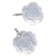 thumbnail image 5 of Jumpingount Pendientes de flores de 2 piezas, joyería de rosa pequeña, accesorio de moda para niñas y mujeres, tachuelas dulces, de plata Type3 NO3, 5 of 6