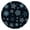 Round Snowflakes-16, variant on Premium Christmas Tablecloth with Secure Stretch Fit 34x34 Square, Spandex Material Lies Flat Immediately When Spread on Dining Tables