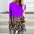 thumbnail image 4 of XZNGL Hauts à Manches Longues pour Femmes Mode pour Femmes T-Shirt Ample à Manches Longues à Col Rond Imprimé Hauts T-Shirt à Manches Longues pour Femmes T-Shirts à Manches Longues pour Femmes T-Shirts Longs pour Femmes, 4 of 5