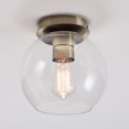 thumbnail image 6 of Globe Electric 1-Light Brass Indoor Flush Mount Ceiling Light Clear Glass Shade, 6 of 7