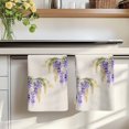 thumbnail image 7 of Purple Weeping Floral Kitchen Towels Set of 4, Spring Summer Pastoral Flowers Rustic Absorbent Dish Towels for Kitchen, Microfiber Hand Towel, Quick Drying Tea Towel for Cleaning Dishcloths, 7 of 7