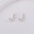 thumbnail image 1 of Pendientes de plata de ley s925 con forma de mini diamantes y 26 letras en inglés, con circonitas y diamantes, estilo coreano, para mujer, 1 of 6