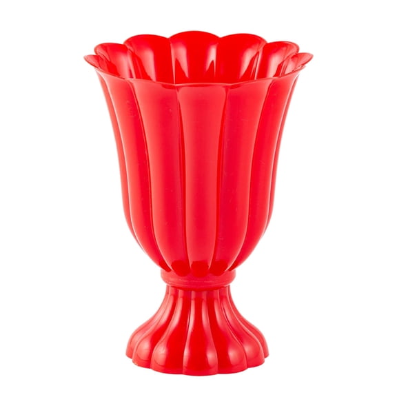 Grupo Mirandinha - Slim Red Decorative Flower Vase – Elegant & Reusable