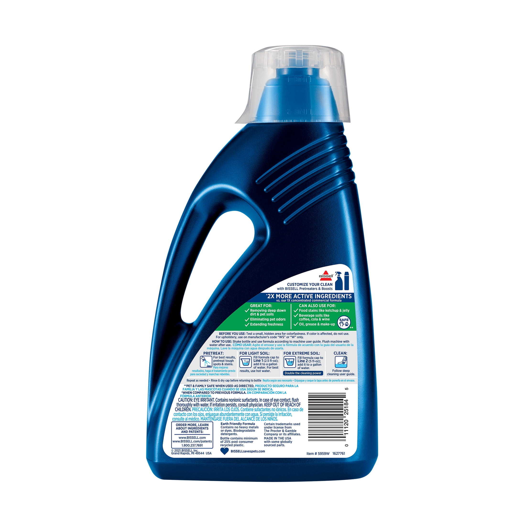 (4 pack) BISSELL OXY Clean + Refresh with Febreze Carpet Cleaning Solution, Fresh Scent, Best Paired with Upright Deep Cleaners, Deep Cleans with Oxy, Eliminates Pet Odors, 5959W, 60 fl oz