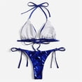 thumbnail image 3 of Glisme Swimsuits For Women New Split Bikini Two Piece Swimsuit Looks Thin Blue Bathing Suits For Beach, 3 of 6