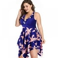 thumbnail image 2 of Maillot de Bain Tankini 2 Pcs à Fleurs pour Femmes Grande Taille 2X-6X, 2 of 6
