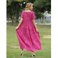 thumbnail image 4 of Vestido YESNO, casual, holgado, bohemio, floral, largo, largo, 3XL EJF CR26, 4 of 5