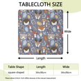 thumbnail image 2 of Cute Hedgehogs and Forest Animals Pattern Square Fitted Tablecloth with Elastic Edge,Square Table Cover,Washable Elastic Table Cover for Home Kitchen Party Decor 34"x34", 2 of 6