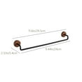 thumbnail image 3 of Walnut Wood Towel Rack, No-Drill Bathroom Organizer, Towel And Bath Sheet Hanger, Shelf With Aluminum, Easy Installation, Suitable For Washbasin Area, Space-Saving, 3 of 9