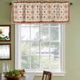 thumbnail image 3 of Boho Geometric Curtain Valances for Windows, Kitchen Valance Window Treatments Panel 2 Pack, Country Ethnic Nation Abstract Motifs Rod Pocket Short Curtains for Bathroom Bedroom 42 x 18 Inch, 3 of 8