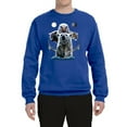 thumbnail image 2 of Collage of Popular Wild Life Animals | Mens Animal Lover Crewneck Graphic Sweatshirt, Royal, Large, 2 of 3