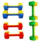 thumbnail image 1 of 3 pares para niños Mañana Ejercicio Barbells Pasas de plástico Mancuernas para niños Suministros de ejercicio (color aleatorio), 1 of 7