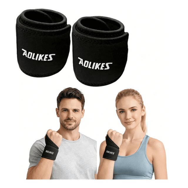 Muñequeras Crossfit Deportivas Para Gym 50cm Xtellar Negras Transpirables