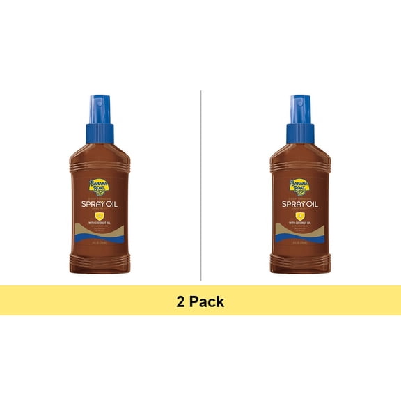 Banana Boat Deep Tanning Oil Spray with Coconut Oil, SPF 4, 8 fl oz - 2 Pack