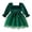 Dark Green, variant on WUANDIXFA Toddler Baby Girl Christmas Velvet Dress Square Neck Puff Long Sleeve Bow Holiday Party Dress,Red,2-3 Years
