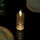 Efavormart 3 Pack | 6" Warm White LED Rose Halo Battery Operated Candle Lamps, Acrylic Diamond ...