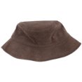 thumbnail image 2 of Corduroy Bucket Hat Lightweight Casual Solid Color Unisex Cotton Fishing Hat, Coffee, 2 of 5