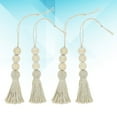 thumbnail image 7 of Omeite 8pcs Wooden Tassel Beads Ornaments Cotton String Beading Closet Door Handle Decoration for Homering Wooden Bead Closet Door Handle Decoration for Home, 7 of 7