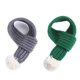thumbnail image 1 of Bufanda tejida para perros navideños con pompón blanco, accesorios cálidos para mascotas para vacaciones de invierno, 1 of 5