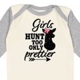 thumbnail image 4 of Inktastic Hunting Girls Hunt Too Only Prettier with Doe and Arrow Girls Long Sleeve Baby Bodysuit, 4 of 5