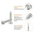 thumbnail image 4 of #8 x 1" Torx Security Screws, 30Pack Button Head, Self Tapping Screws, 304 Stainless Steel, with Bit T20, 4 of 6