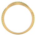thumbnail image 5 of 0.16 ctw Wedding Band for Women - 14K Yellow Gold Simulated Green Diamond Stackable Eternity Ring, 5 of 6