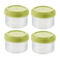 thumbnail image 1 of Botellas exprimibles pequeñas Perfecl tarros de especias vacíos condimentos transparentes multifuncionales Mini contenedores para barbacoa R Redondo Verde, 1 of 8