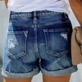 thumbnail image 4 of longantii Levis Women Jeans Relaxed Fit Cut Off Denim Shorts Modern Fit Hot Ripped Pants Jean Shorts with Buttons Summer 2026 Blue S, 4 of 4