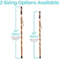 thumbnail image 3 of Wooden Walking Stick - Willow Cane for Seniors Hiking &  - Heavy Duty Carved Twisted Wood Sticks for Men & Women -  Support Pole for Outdoor Trekking & Weight Bearing, 3 of 8