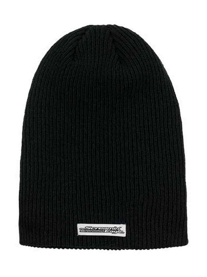 HarleyDavidson Men's Screamin' Eagle Slouchy Knit Beanie Hat, Black