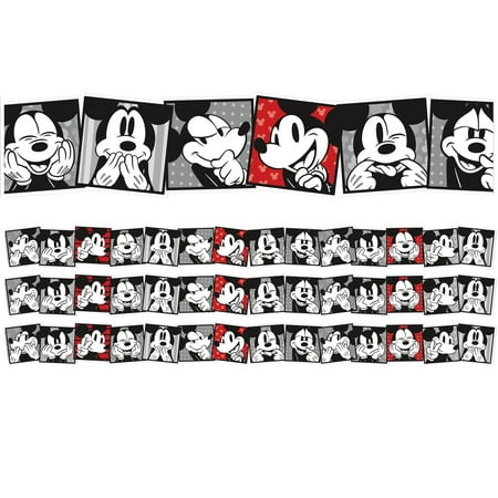 UPC: 0194629119165 | Eureka Mickey Mouse Throwback Mickey Selfies Extra Wide Deco Trim 37 Feet Per Pack 3 Packs