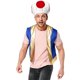 thumbnail image 1 of Disfraz de personaje del juego de Halloween, disfraz de cosplay del Reino Champiñón, disfraz de Capitán Chino con cabeza de hongo de punto rojo, 1 of 5