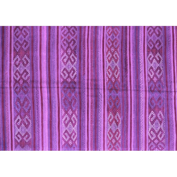 Ahgly Company Indoor Rectangle Southwestern Purple Country Area Rugs, 4' x 6'