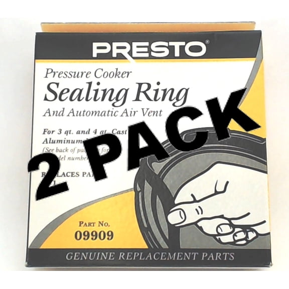 2 Pk, Presto Pressure Cooker Sealing Ring Gasket 09909
