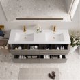 thumbnail image 2 of 72" Bathroom Vanity with Stone Resin Sink / U - shape Drain, Easy - clean Countertop & Durable Wood / Bathroom Decor, 2 of 5