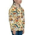 thumbnail image 3 of Kll Unisex Kids Boys Girls Hooded Pocket Pullover Hoodies-Mushrooms And Rainbows Peace, 3 of 9
