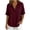 Wine, variant on Women's Casual Solid Color Short-Sleeve Collared Button & Snap Top