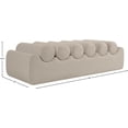 thumbnail image 5 of Meridian Furniture Rumble Taupe Vegan Leather Bench, 5 of 10